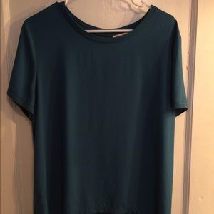 Loft by Ann Taylor blue flowy casual shirt